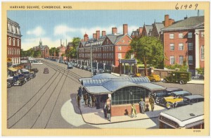 Tichnor_Brothers_Harvard_Square_postcard,_circa_1930s